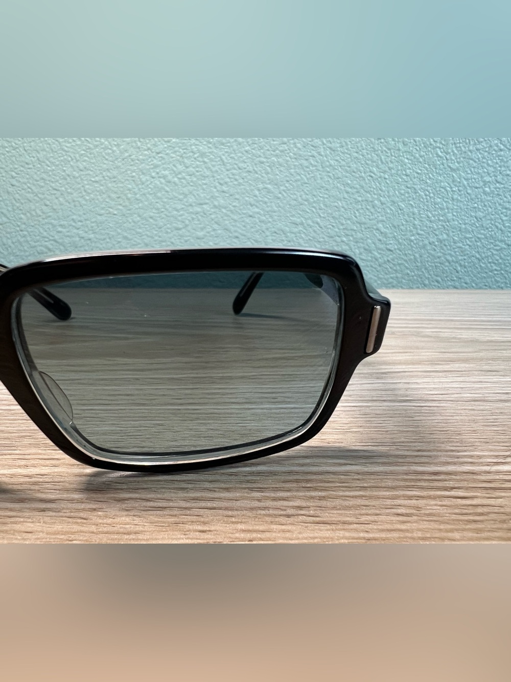 Ray-Ban Black Frame Sunglasses with Blue Gradient Lenses - Picture 4 of 9